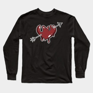 Dripping Heart Graphic Long Sleeve T-Shirt